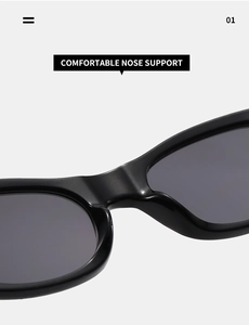 Gros plan sur le support nasal confortable des lunettes de soleil punk avec détails en métal