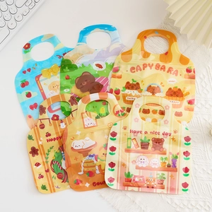 Christmas cartoon zipper self-sealing bags for cookies and candy with handle and capybara print
