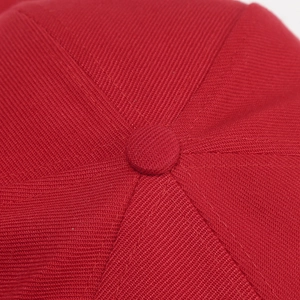 Classic bright red hip hop baseball cap with durable twill fabric and premium stitching
