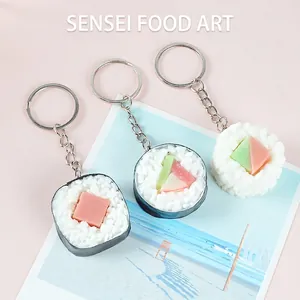 Portachiavi Sushi Simulazione Realistica Modello Cibo Giapponese Pendente Resina PVC Per Decorazione Borsa Zaino Mini Accessorio Giocattolo