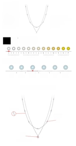 Detail of S925 silver double layer necklace with 0.30ct D color VVS1 moissanite stone