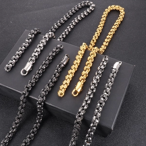Dark skull necklace in stainless steel available in silver black and gold finishes