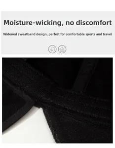 Detailed macro view of the wide moisture-wicking sweatband inside the men's winter cap