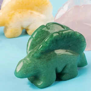 Stegosaurus Dinosaur Figurine Natural Crystal Gemstone Hand Carved Animal Sculpture Desktop Decor For Home Office Gift