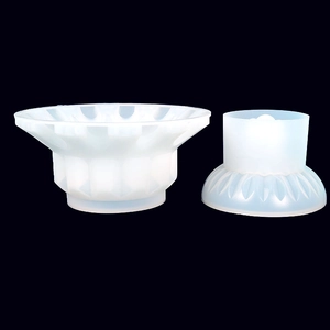 Moldes de silicona de dos piezas para cajas de almacenamiento DIY en fondo negro