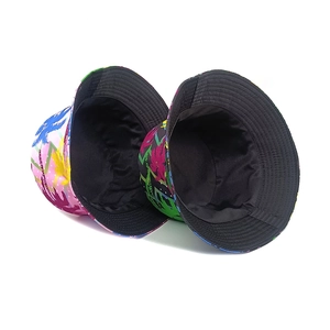 Chapeaux bobs pour hommes et femmes avec imprimé tropical de palmiers et motifs variés