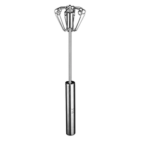 Semi-automatic 316 stainless steel egg whisk for kitchen baking and manual cream mixing