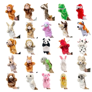 Marionnette À Main Animale En Peluche Douce Accessoires De Conte Interaction Parent Enfant Jeu De Rôle Poupée