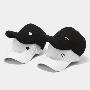Cotton Baseball Cap Heart Embroidery Sun Protection Outdoor Adjustable Casual Fashion Hat