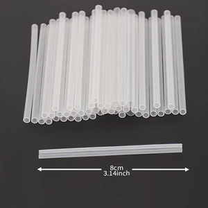 Pailles de gonflage de 8 cm en plastique transparent pour ballons avec mesures précises