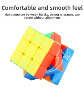 Macro detail of 3x3x3 puzzle cube with rounded corners for smooth rotations