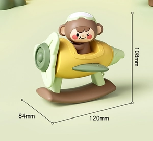 Detailed size specifications for the monkey pilot cartoon airplane toy dimensions