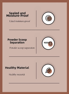 Detail showing sealed moisture-proof design and powder scoop separation for baby storage