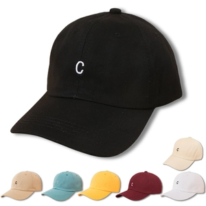 Baseball Cap Letter C Embroidery Cotton Twill Adjustable Sun Hat Korean Fashion Minimalist Unisex