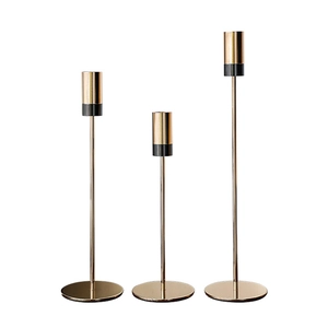 Europese IJzeren Kandelaar Modern Minimalistisch Goud Metalen Kaarsenhouders Voor Eettafel Bruiloft Decoratie Huis Ornament