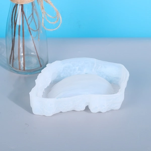 Macro detail of mountain landscape silicone mold with natural rock texture for resin DIY