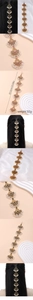 Détails de la chaîne de cheveux bohème avec gemmes, perles et longueur de 25,5cm