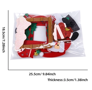 Kerst wandschakelaar sticker set met de kerstman en rendier inclusief maataanduidingen