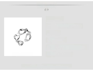 Detailed specs of the 925 sterling silver hollow cross ring with measurements and weight