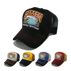 Casquette Trucker Broderie Aigle Style Américain Vintage Dos En Filet Respirant Casquette De Baseball Station Heritage Unisexe Coton