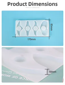 Detailed dimensions of rectangular silicone resin mold for DIY bookmarks and crafts