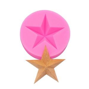 Stampo in silicone rosa per decorazione torte a stella con finitura stella 3D