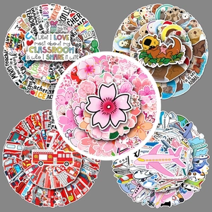 Cartoon Waterproof PVC Stickers For Luggage Laptop Skateboard Guitar Helmet Mixed Themes Decorative Decals Non-Repeating