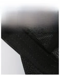 Detail of the widened sweatband and breathable mesh fabric on this outdoor baseball cap