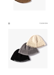 Macro detail of multi-color knitted beanies featuring contrast hand-stitched seams