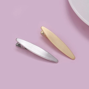 Minimalist Alloy Metal Duckbill Hair Clips Teardrop Shape Simple Geometric Hairpins Korean Style For Women