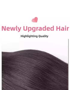 Detail shot of high-quality dark brown synthetic fibers showing smooth hair texture