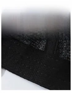 Close-up of the widened moisture-wicking sweatband inside the black baseball cap