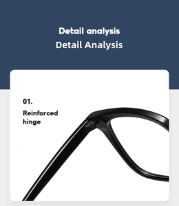 Detail view of the reinforced metal hinge on black retro oversized glasses frames