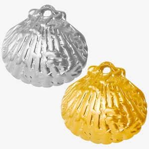 Pendentifs coquillages en acier inoxydable 304 or et argent pour colliers bijoux DIY