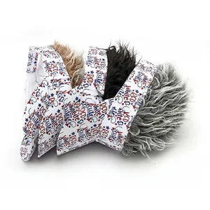 Funny pet wig baseball hats with 'RED White & cute' print in gold, black, and gray hair