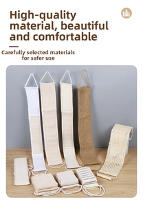 Detailed texture of natural sisal and linen exfoliating back scrubbers and bath pads