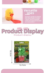 Pooping Slime Suckers toy dimensions shown as 18.5cm height by 12.7cm width