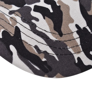 Classic camouflage pattern baseball cap with durable canvas fabric and reinforced stitching