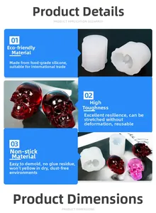 Makro-Detail der Totenkopf-Silikonform mit hoher Flexibilität und einfacher Entformung