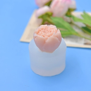 3D flower ball silicone mold for DIY cake baking and candle making in high detail