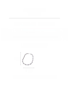Detail view of pearl beaded necklace showing 44cm length and 8mm bead diameter