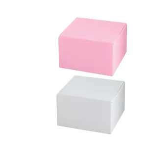 Hydrating lip scrub gift boxes in matte white and pink paper for lip care packaging
