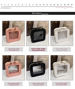 Clear cosmetic bag stylish transparent makeup pouch portable lipstick organizer zipper