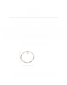 Detailed view of beaded titanium steel necklace with 45cm length and 0.5cm natural stones