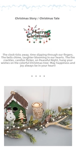 Rustic Christmas pine needle garland with natural pinecones and wooden tea light holders