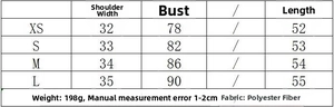Tableau des tailles détaillé pour ensemble femme gilet et pantalon avec mesures