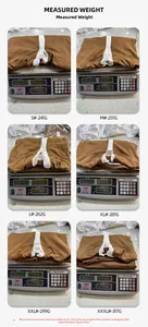 Weight measurement chart for men sleeveless gym hoodie showing size specific data