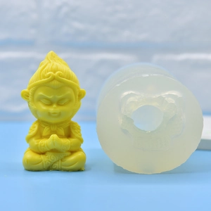 DIY Buddha monkey silicone mold for handmade soap, resin, and candle making crafts