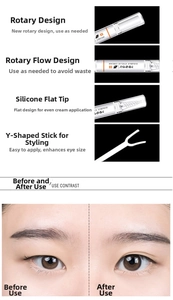 Double eyelid styling cream with rotary silicone applicator and Y-shaped shaping tool set
