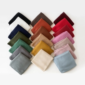 Detailed grid display of 90cm pleated square scarves in various vibrant colors